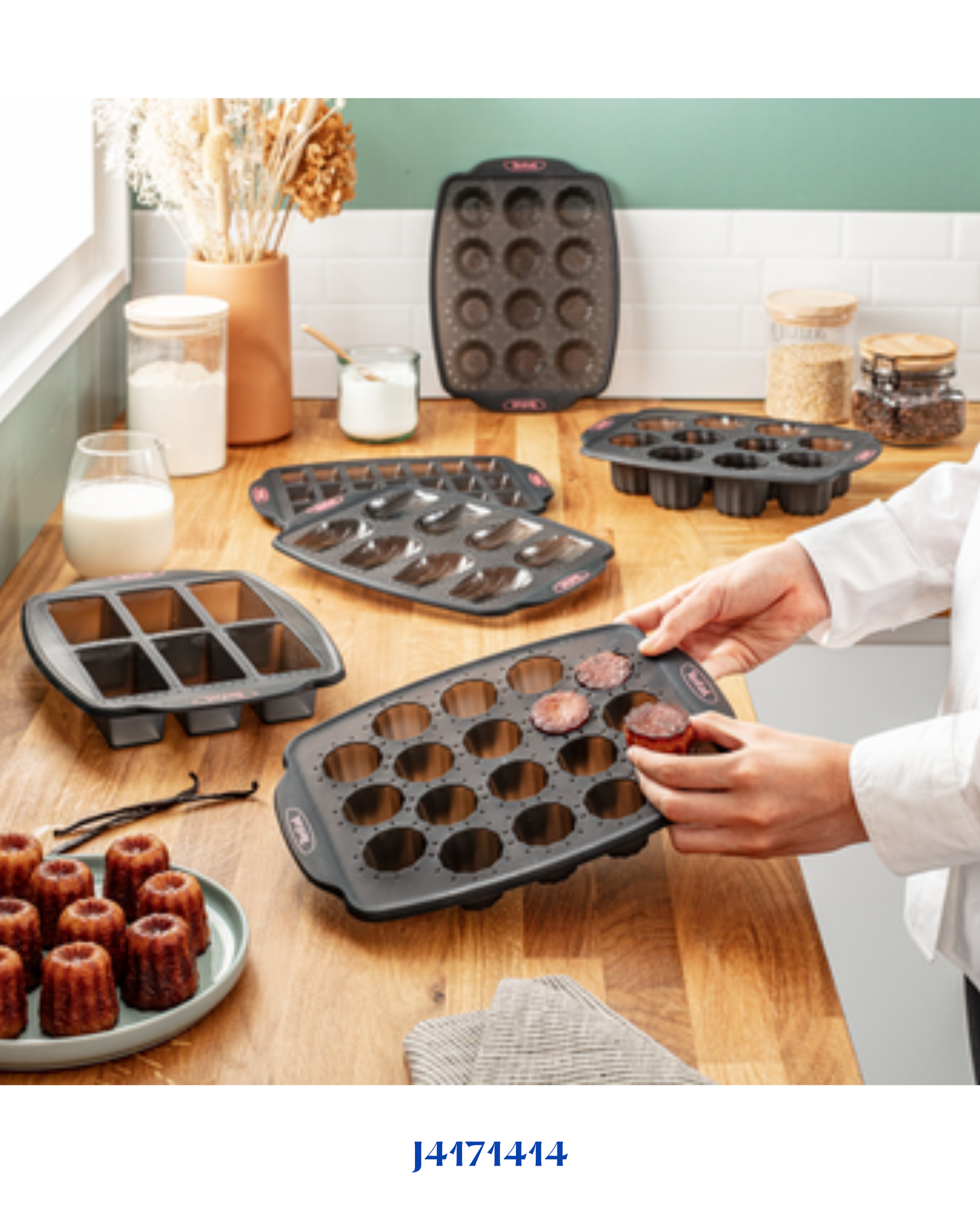 TEFAL CRISPYBAKE SILICONE 12 TARTLETS 29X21 CM