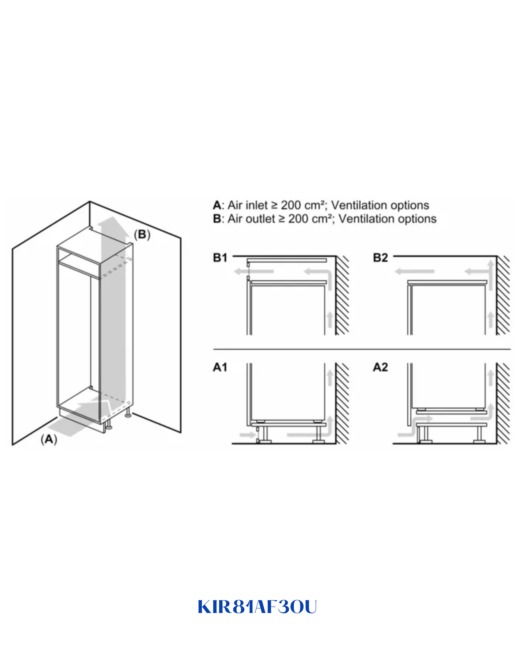 BOSCH BUILT-IN REFRIGERATOR  319L