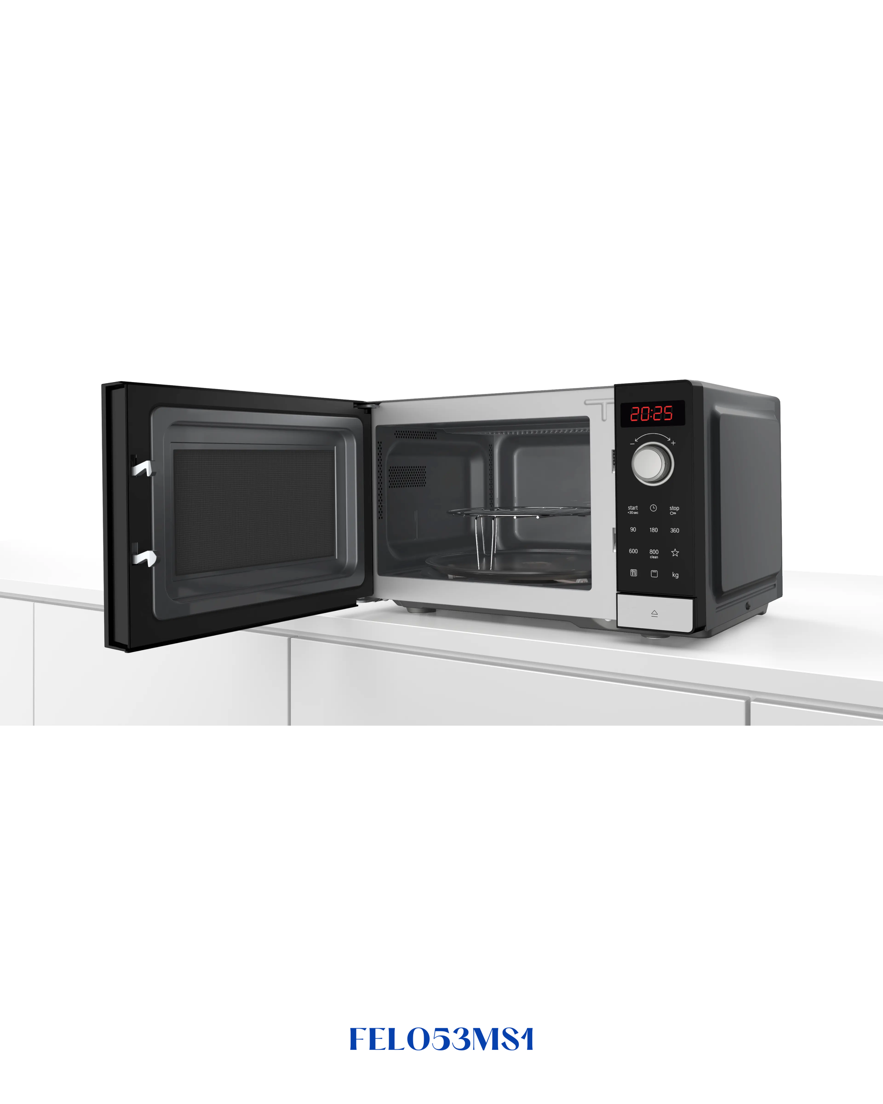 BOSCH Series 2 Freestanding Microwave with Grill 49 x 29 cm Stainless Steel 25L_800W