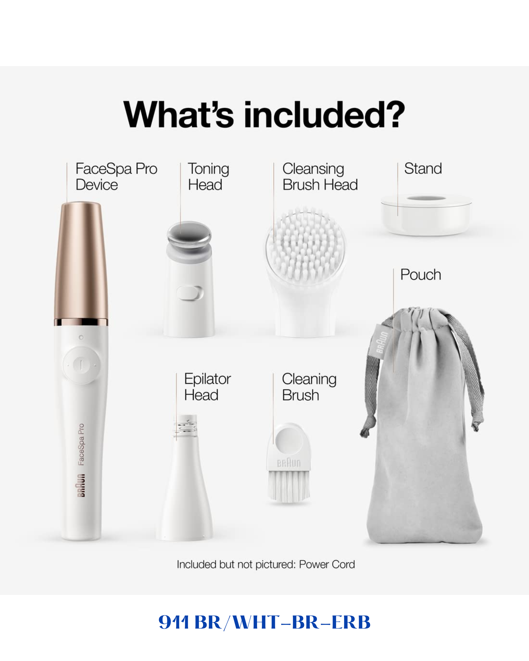 BRAUN FACESPA PRO 3-IN-1 FACIAL EPILATOR & CLEANSER