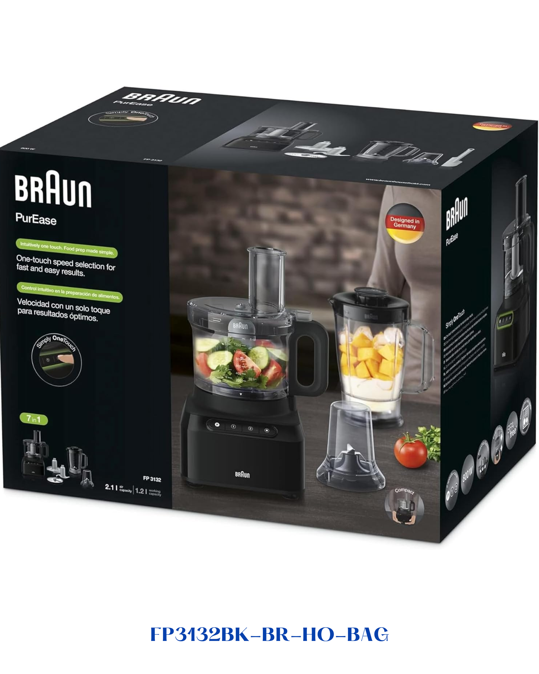 BRAUN PUREEASE FOOD PROCESSOR 800W 2.1L