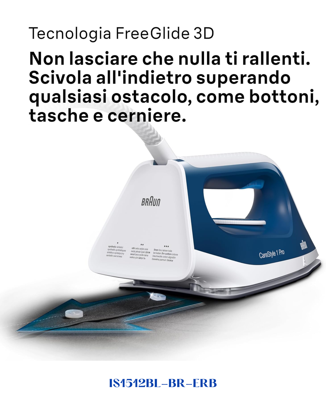 BRAUN CARESTYLE 1 PRO STEAM GENERATOR IRON 2200W 1.7L