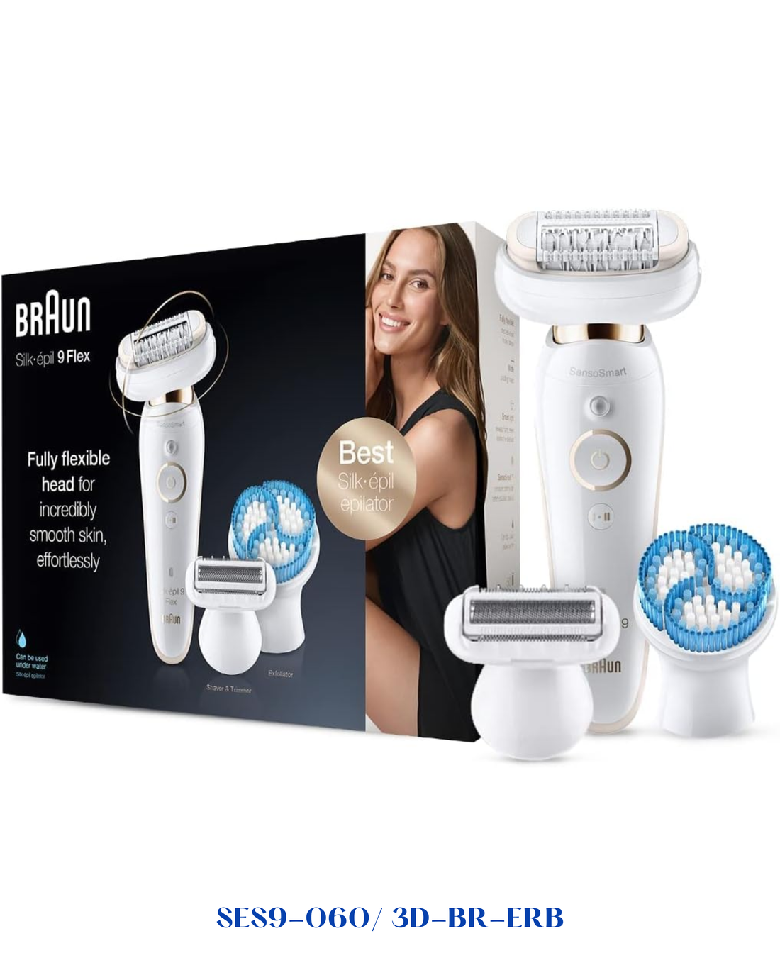 BRAUN SILK·ÉPIL 9 FLEX 3D EPILATOR WET & DRY