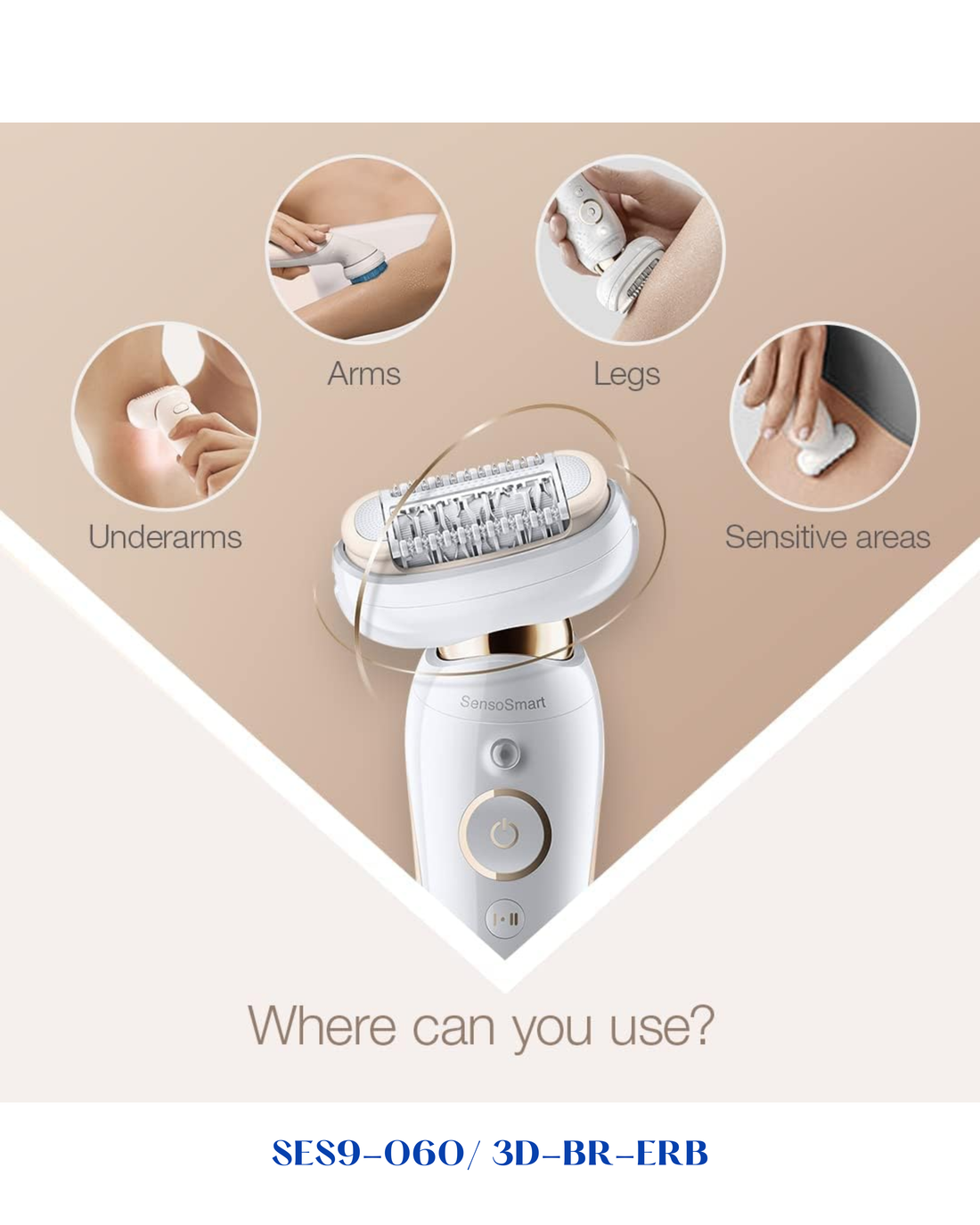 BRAUN SILK·ÉPIL 9 FLEX 3D EPILATOR WET & DRY