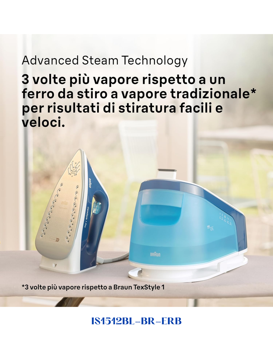 BRAUN CARESTYLE 1 PRO STEAM GENERATOR IRON 2200W 1.7L