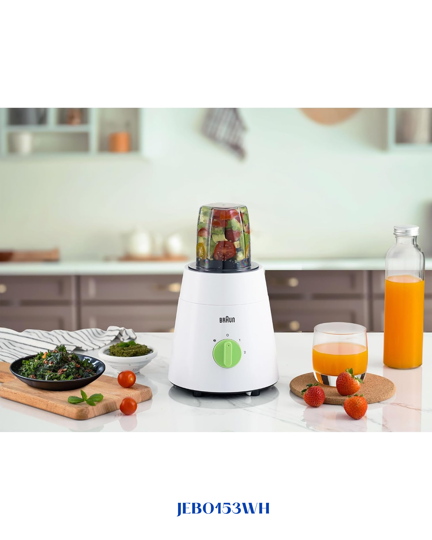 BRAUN 3-IN-1 GLASS BLENDER WITH 4 BLADE SYSTEM 500W 1.75L