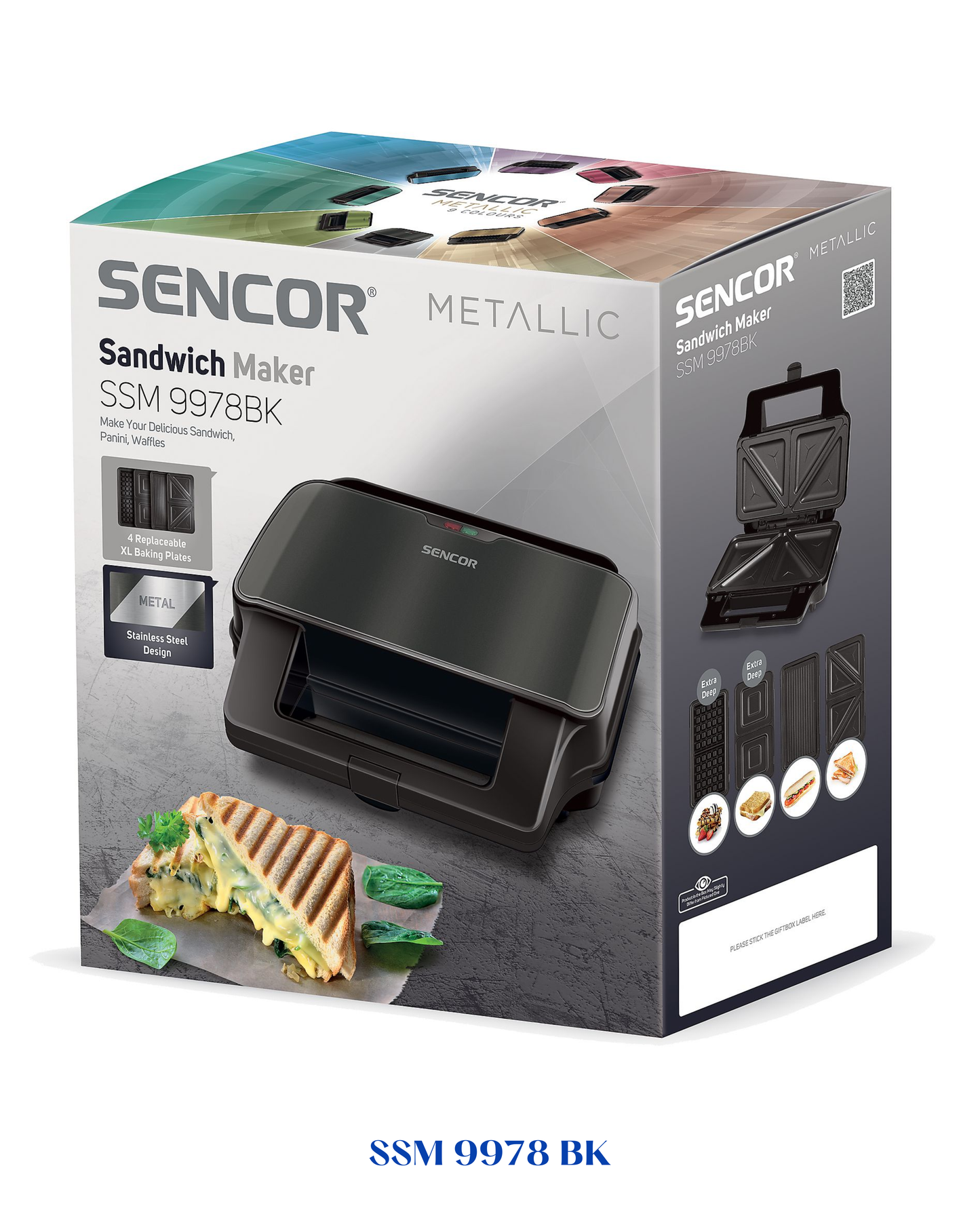 SENCOR SANDWICH MAKER MIT 4 PLATTEN