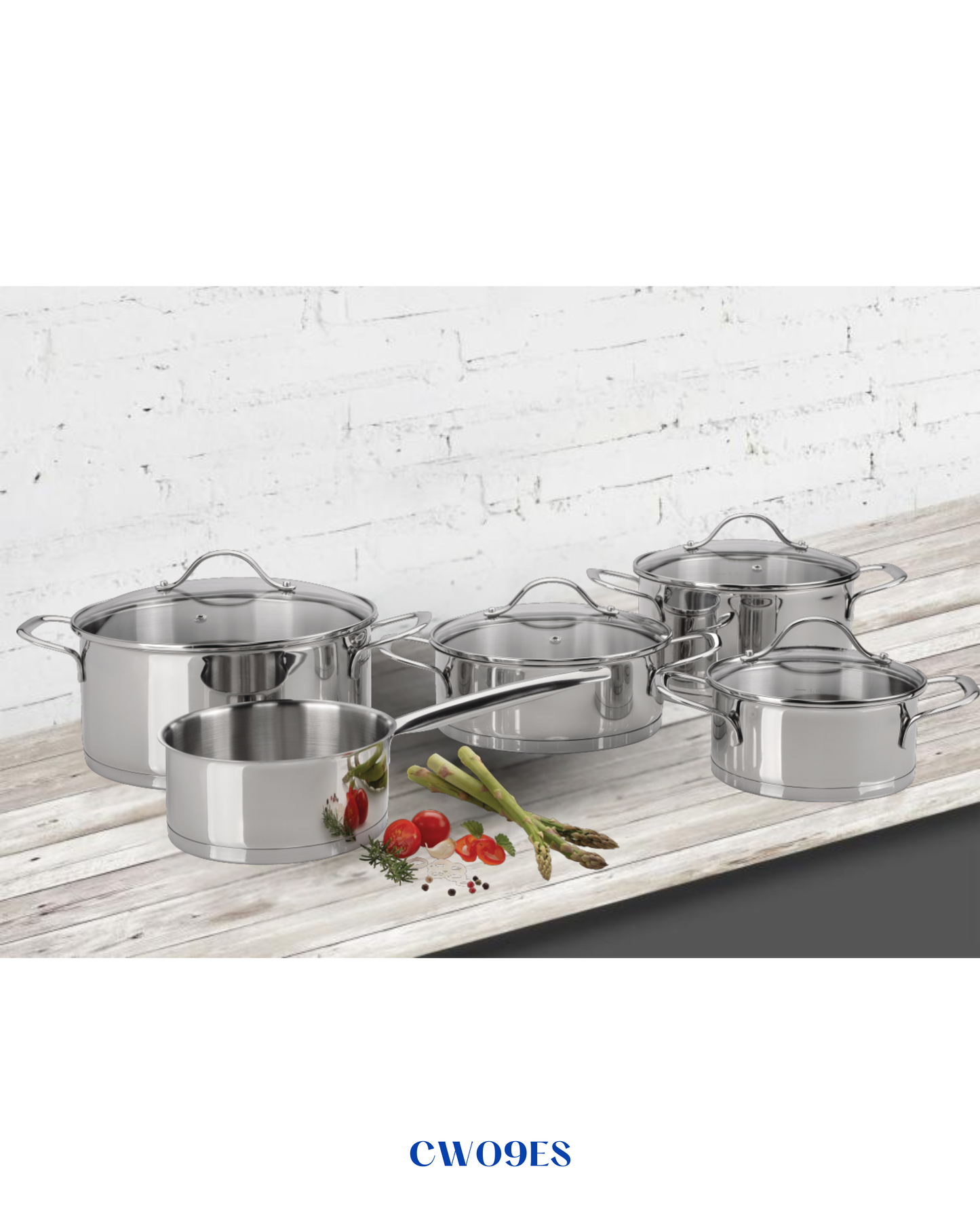GORENJE COOKWARE SET CW09ES 5-PIECE STAINLESS STEEL