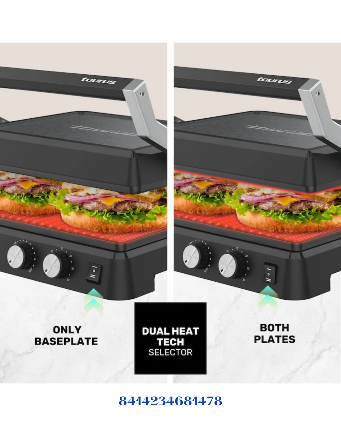 TAURUS BISTRO GOURMET GRILL 2-IN-1 2600W