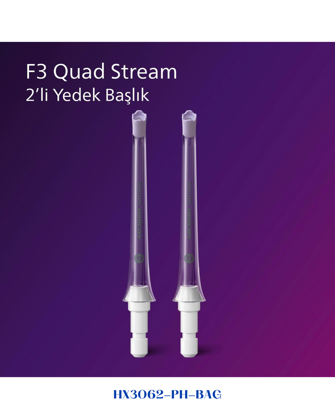 PHILIPS SONICARE F3 QUAD STREAM NOZZLE ORAL IRRIGATOR NOZZLE