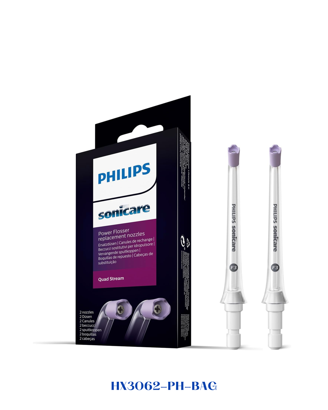 PHILIPS SONICARE F3 QUAD STREAM NOZZLE ORAL IRRIGATOR NOZZLE