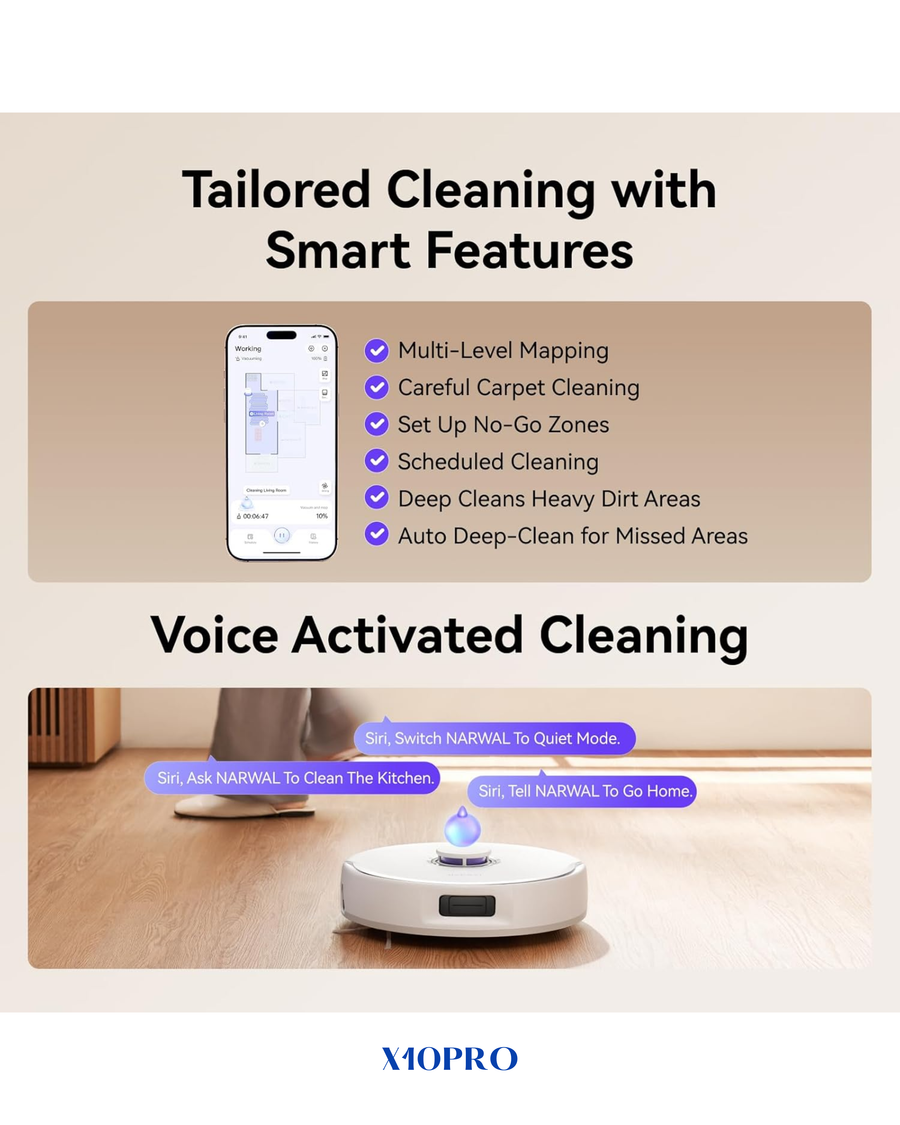 NARWAL FREO X10 PRO ROBOT VACUUM & MOP (72W, 5000MAH)