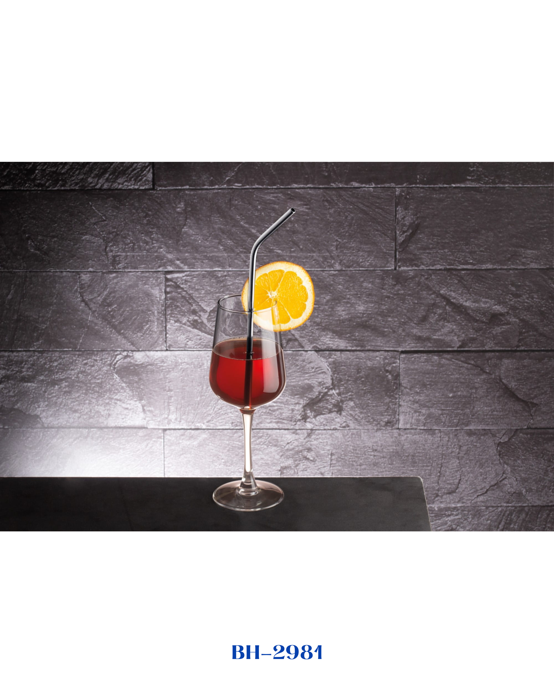BERLINGER HAUS SET OF 6 BENT STAINLESS STEEL STRAWS