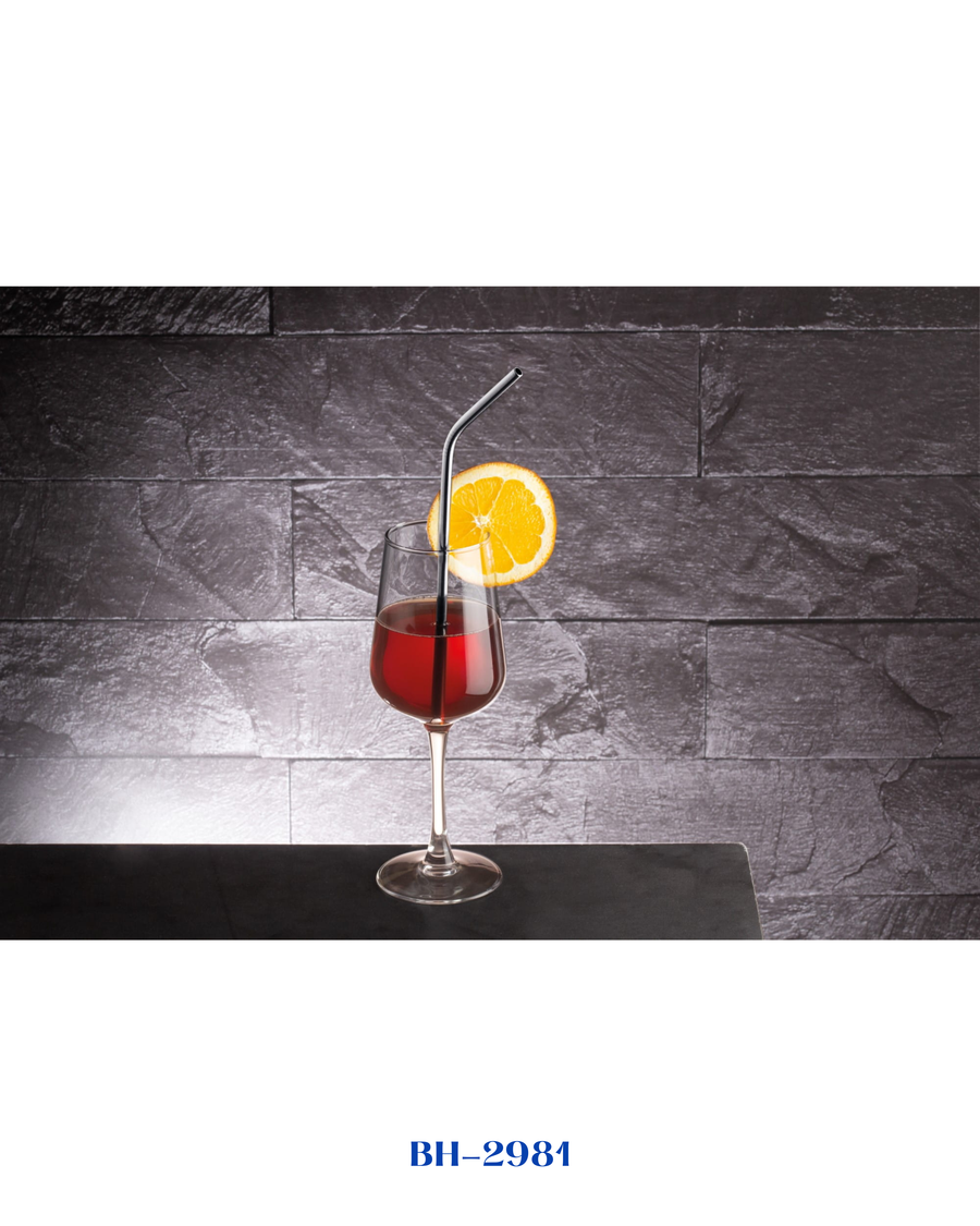 BERLINGER HAUS SET OF 6 BENT STAINLESS STEEL STRAWS