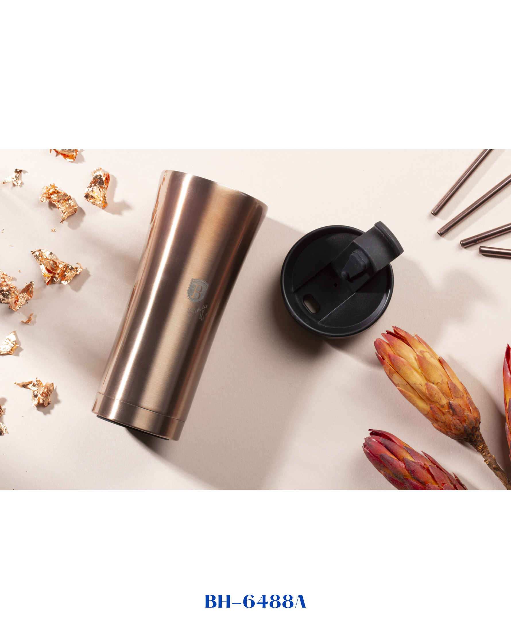 BERLINGER HAUS METALLIC LINE ROSE GOLD THERMAL MUG 500ML