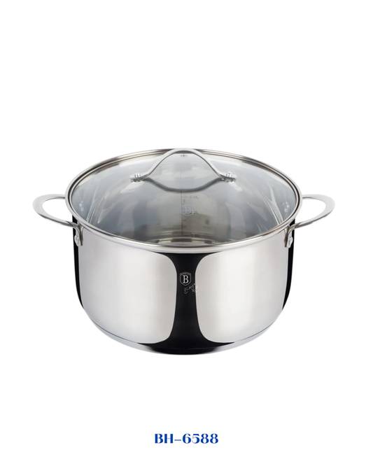 BERLINGER HAUS STAINLESS STEEL CASSEROLE WITH LID 26CM 7.6L
