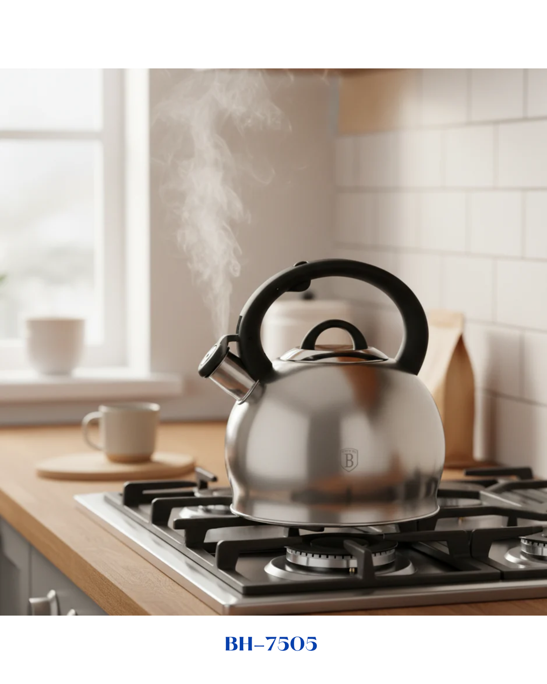 BERLINGER HAUS STAINLESS STEEL WHISTLING KETTLE 3L