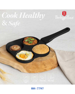 BERLINGER HAUS 4-HOLE HAMBURGER PAN 20 CM MATT BLACK