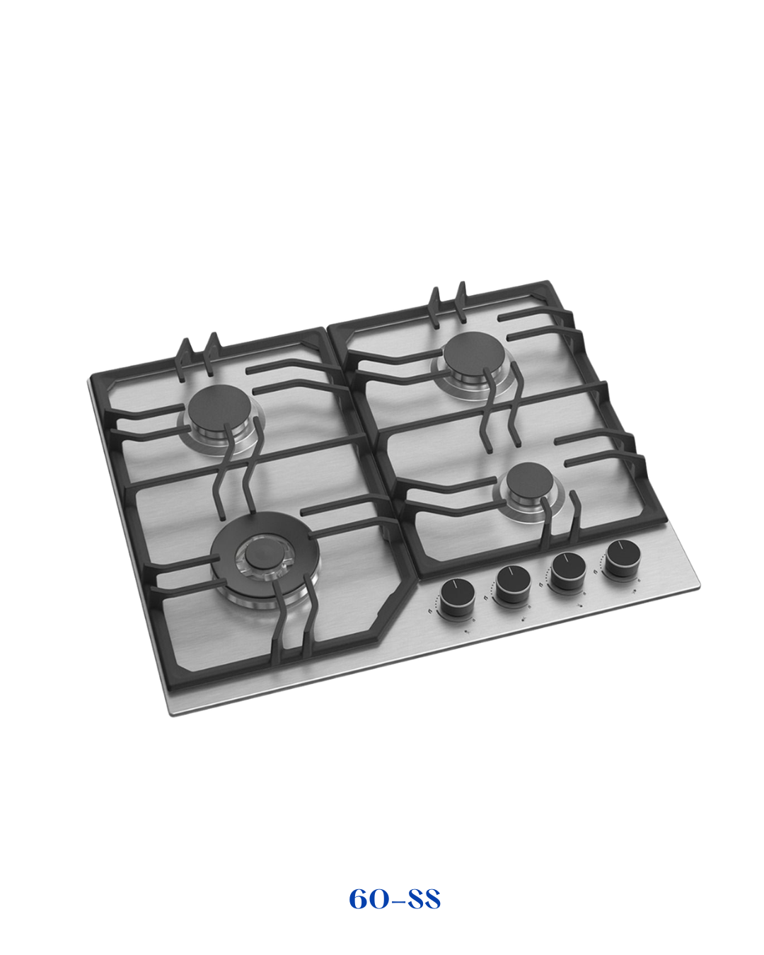 INSIDE BUILT-IN GAS HOB 4 BURNERS 60 CM INOX