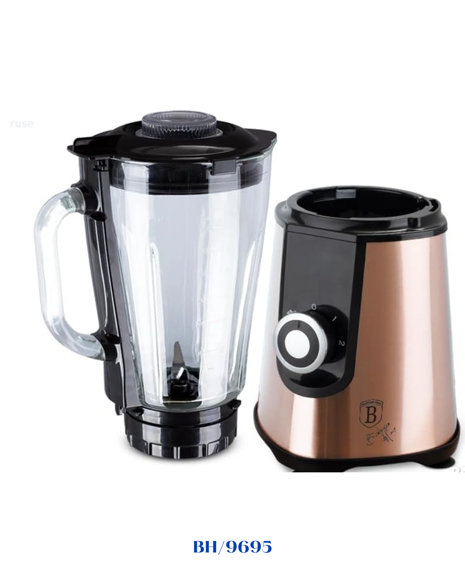 BERLINGER HAUS TABLE BLENDER WITH GLASS JAR 1000W 1.5L
