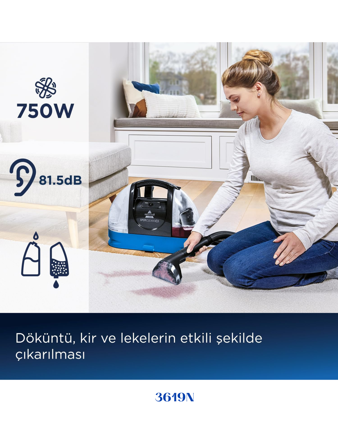 BISSELL SPOTCLEAN C3 STAIN CLEANER 340W 1.4L