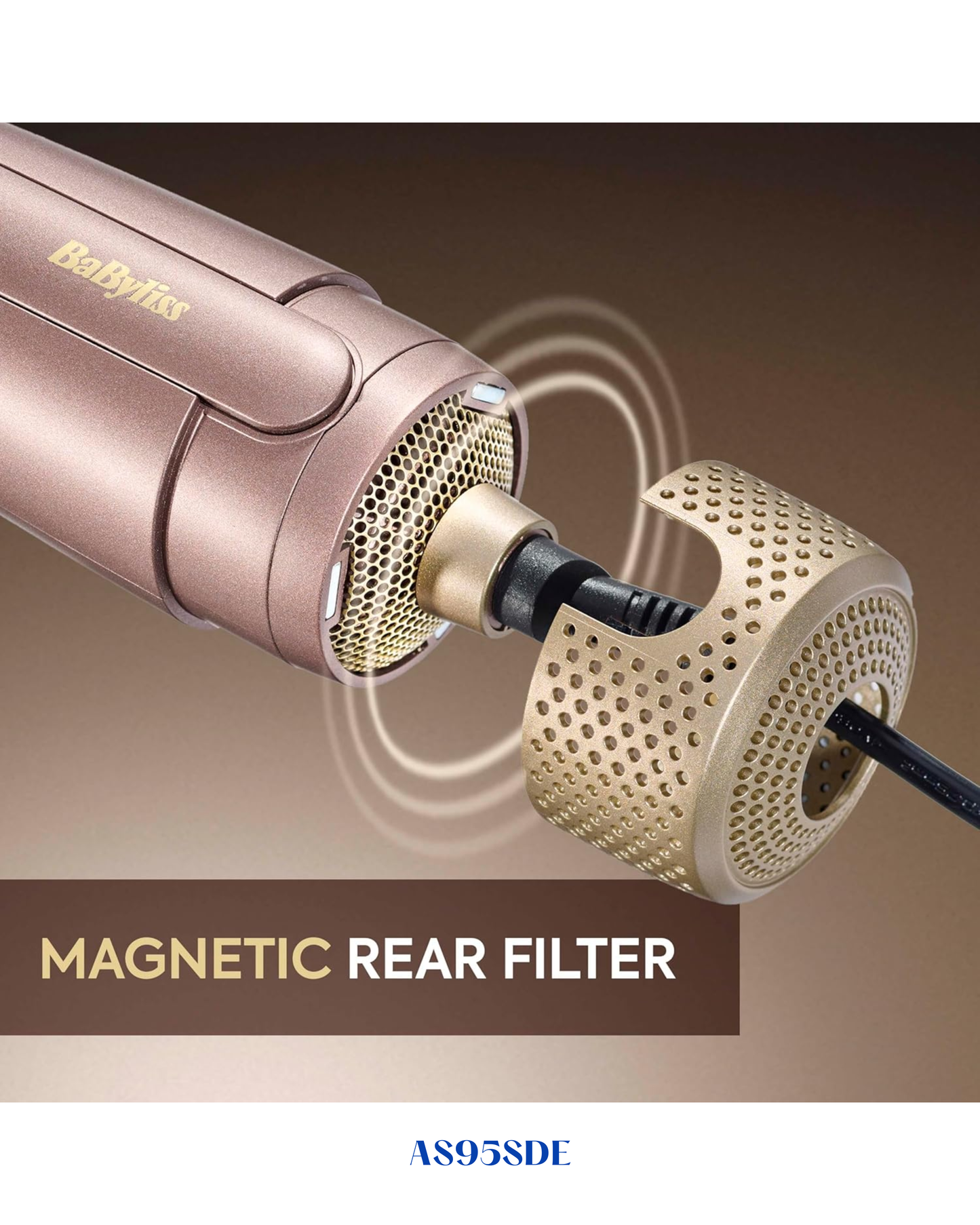 BaByliss 3-in-1 Hot Air Styling Brush 1000W Rose Gold