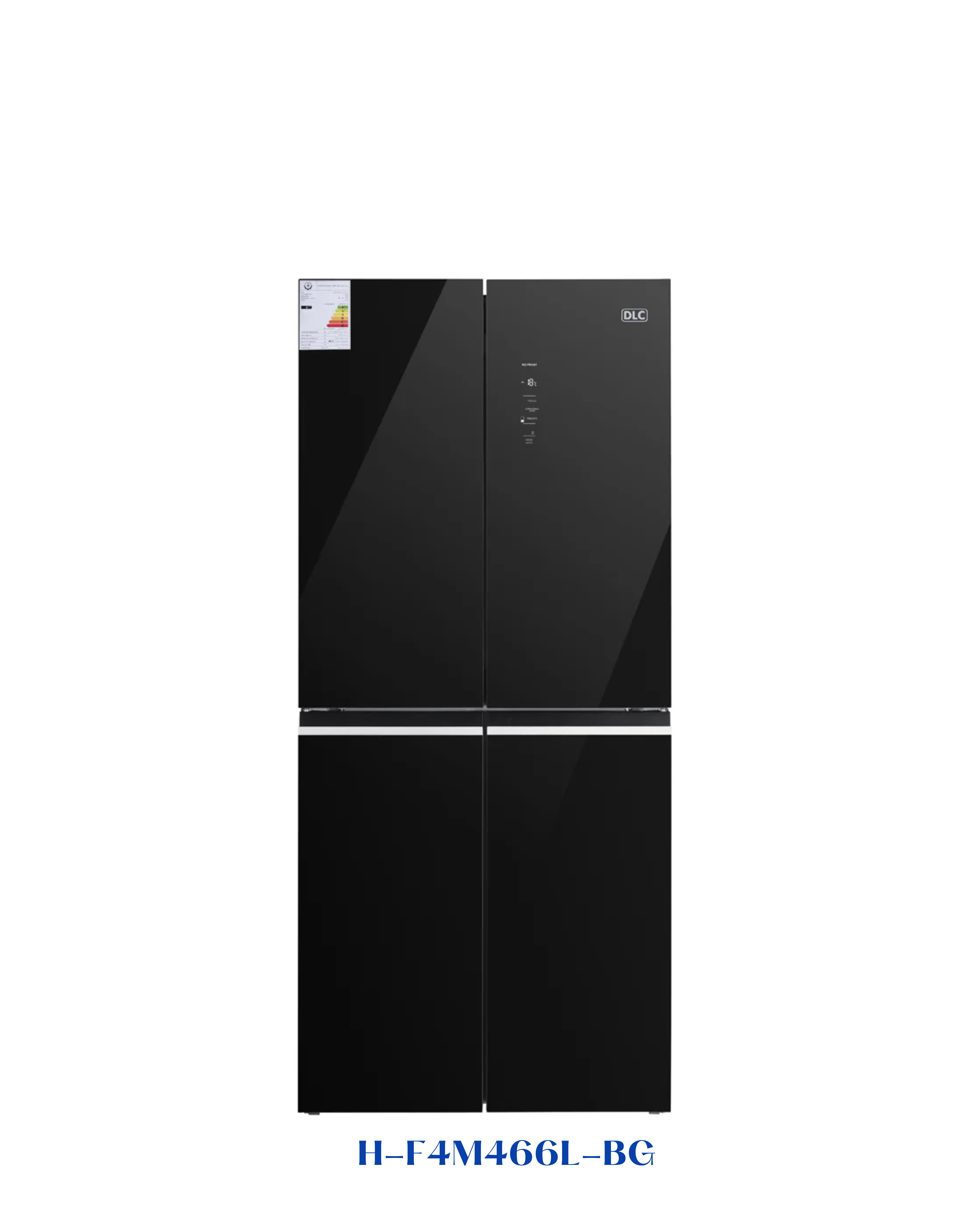 DLC FOUR DOOR INVERTER REFRIGERATOR 466L BLACK GLASS