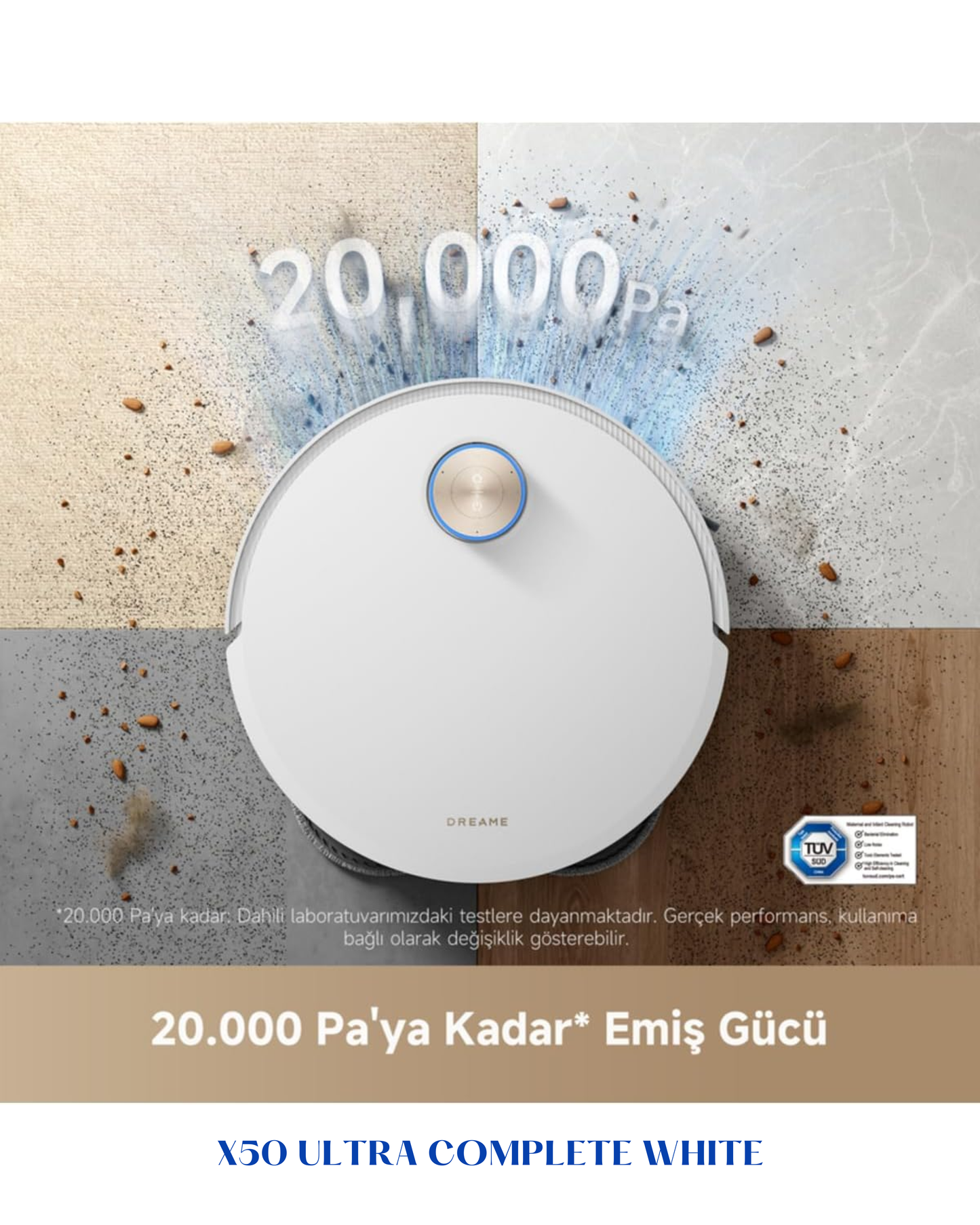​DREAME X50 ULTRA COMPLETE ROBOT VACUUM – WHITE