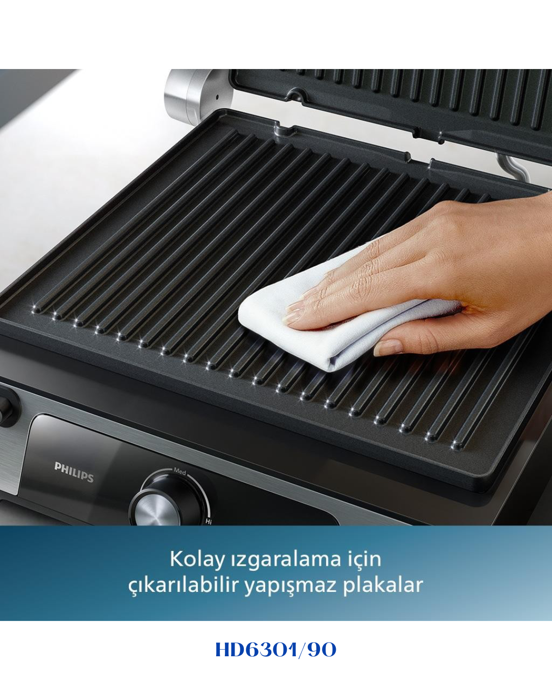 PHILIPS 5000 SERIES CONTACT GRILL HD6301/90