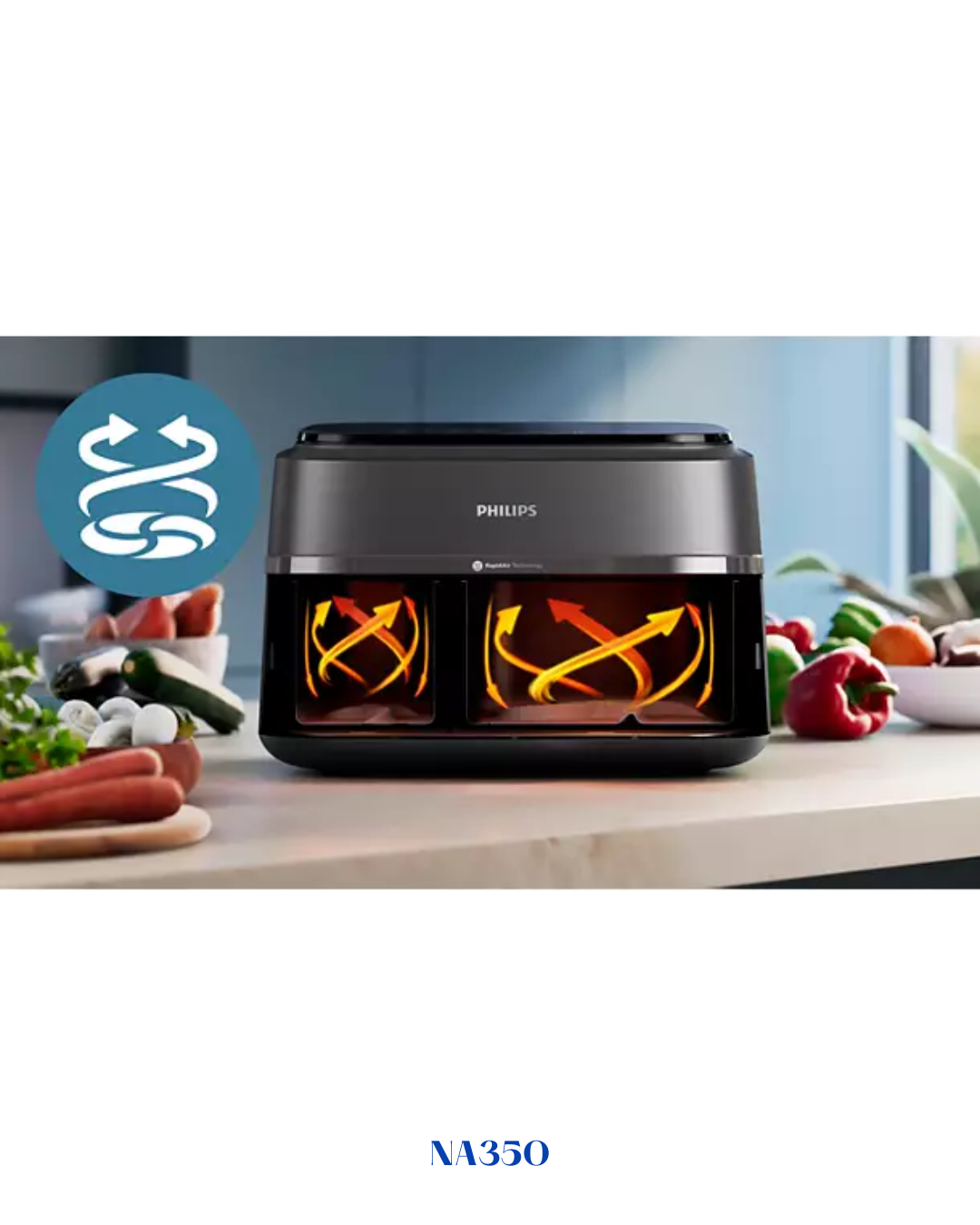 PHILIPS 3000 SERIES DUAL BASKET AIRFRYER 2750W 9L