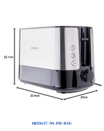 PHILIPS VIVA COLLECTION TOASTER EXTRA-WIDE 1000W