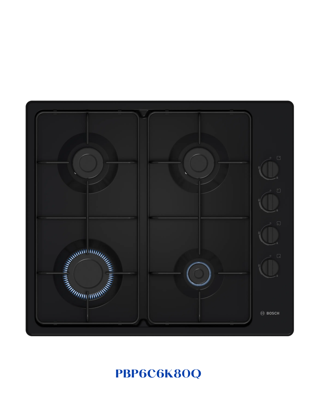 Bosch Series 2 Gas Hob 60 cm Enameled Steel Black