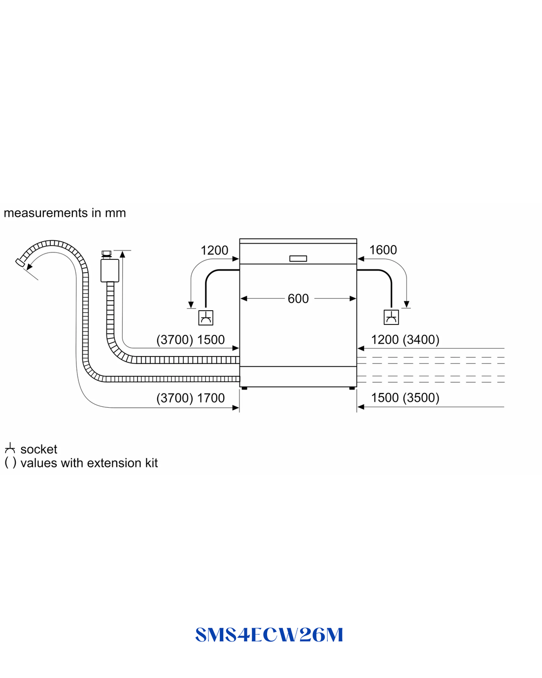 Bosch Series 4 Free-Standing Dishwasher 60 cm White 14 Place Setting