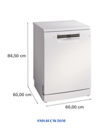 Bosch Series 4 Free-Standing Dishwasher 60 cm White 14 Place Setting