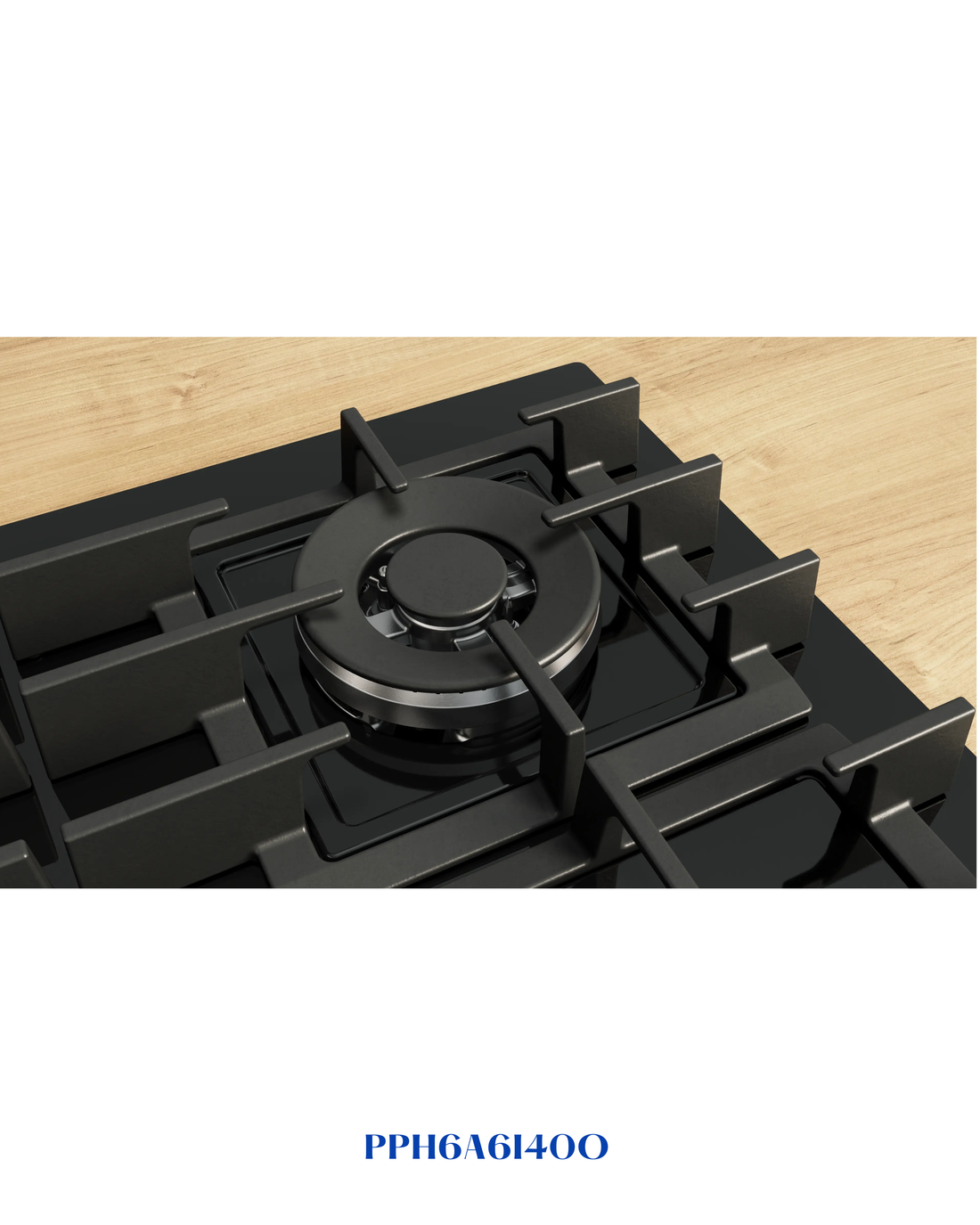 Bosch Series 6 Gas Hob 60 cm Tempered Glass, Black 8kW