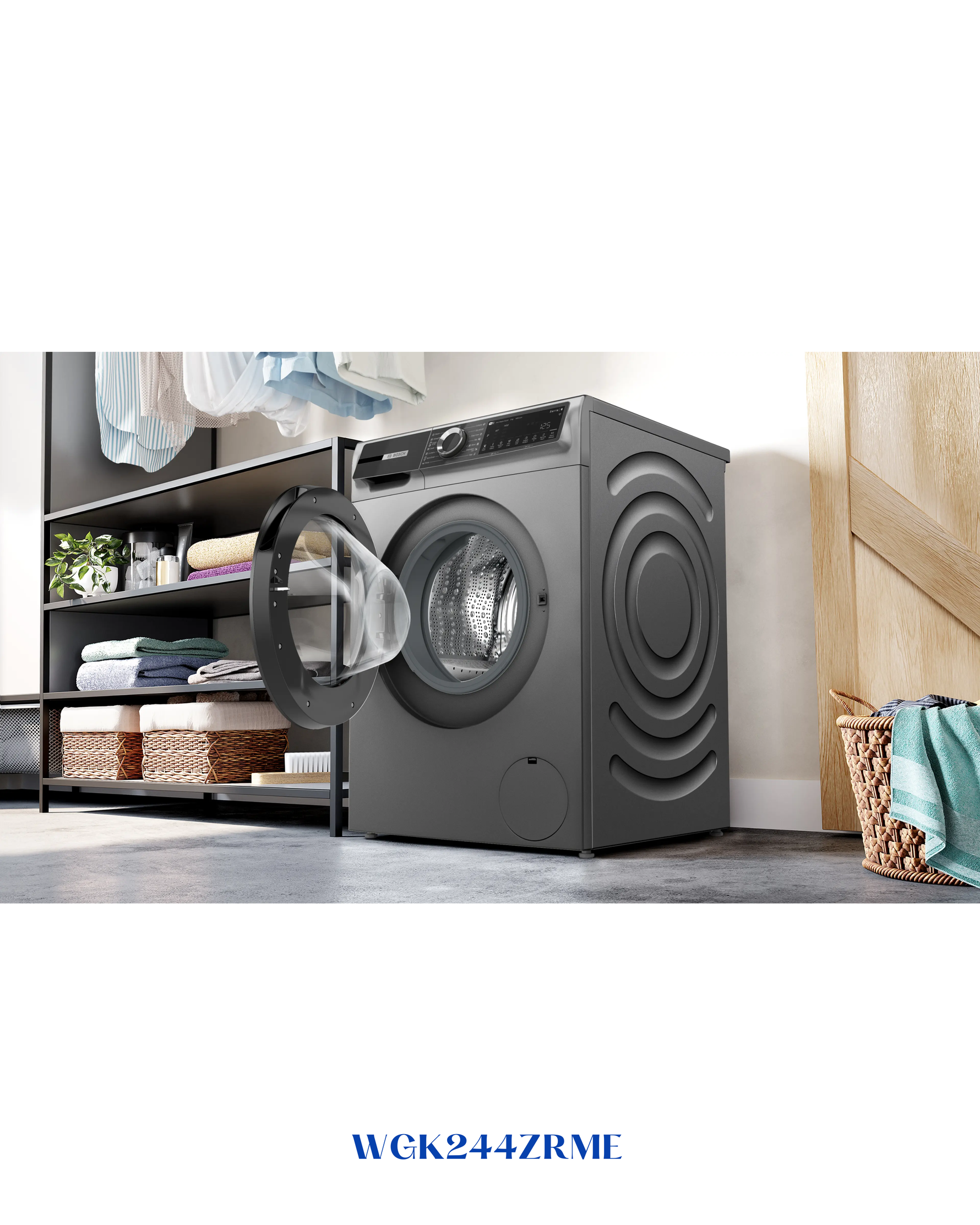 Bosch Series 6 Washing Machine, Frontloader Fullsize 9 kg 1400 rpm