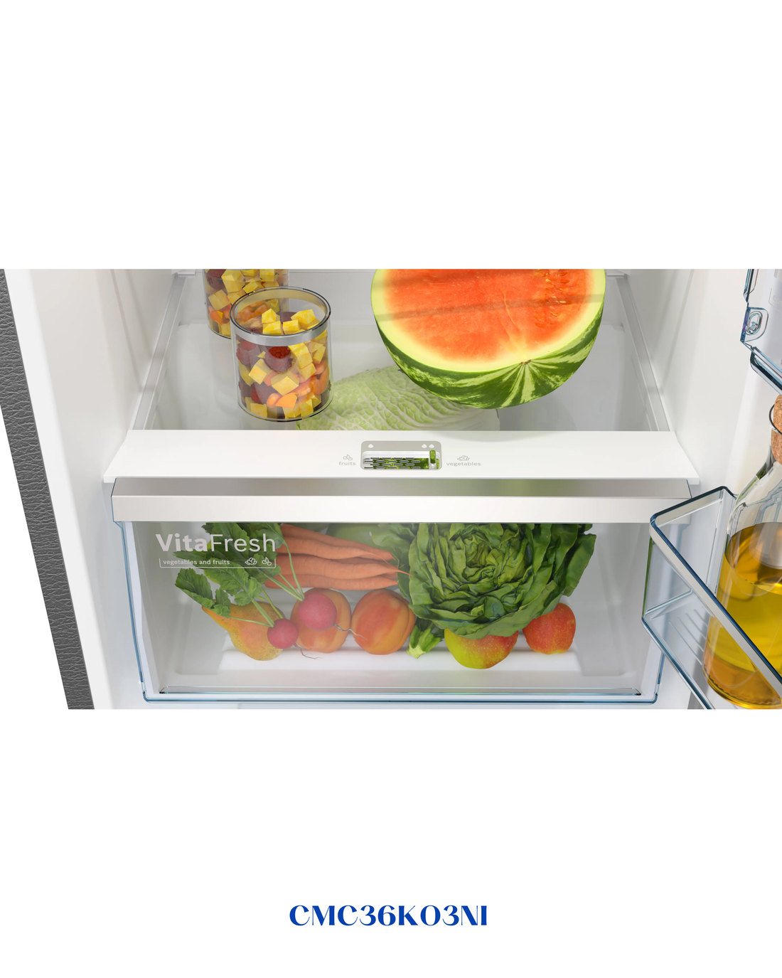 Bosch Series 4 Free-standing Triple Door Fridge-Freezer 335L