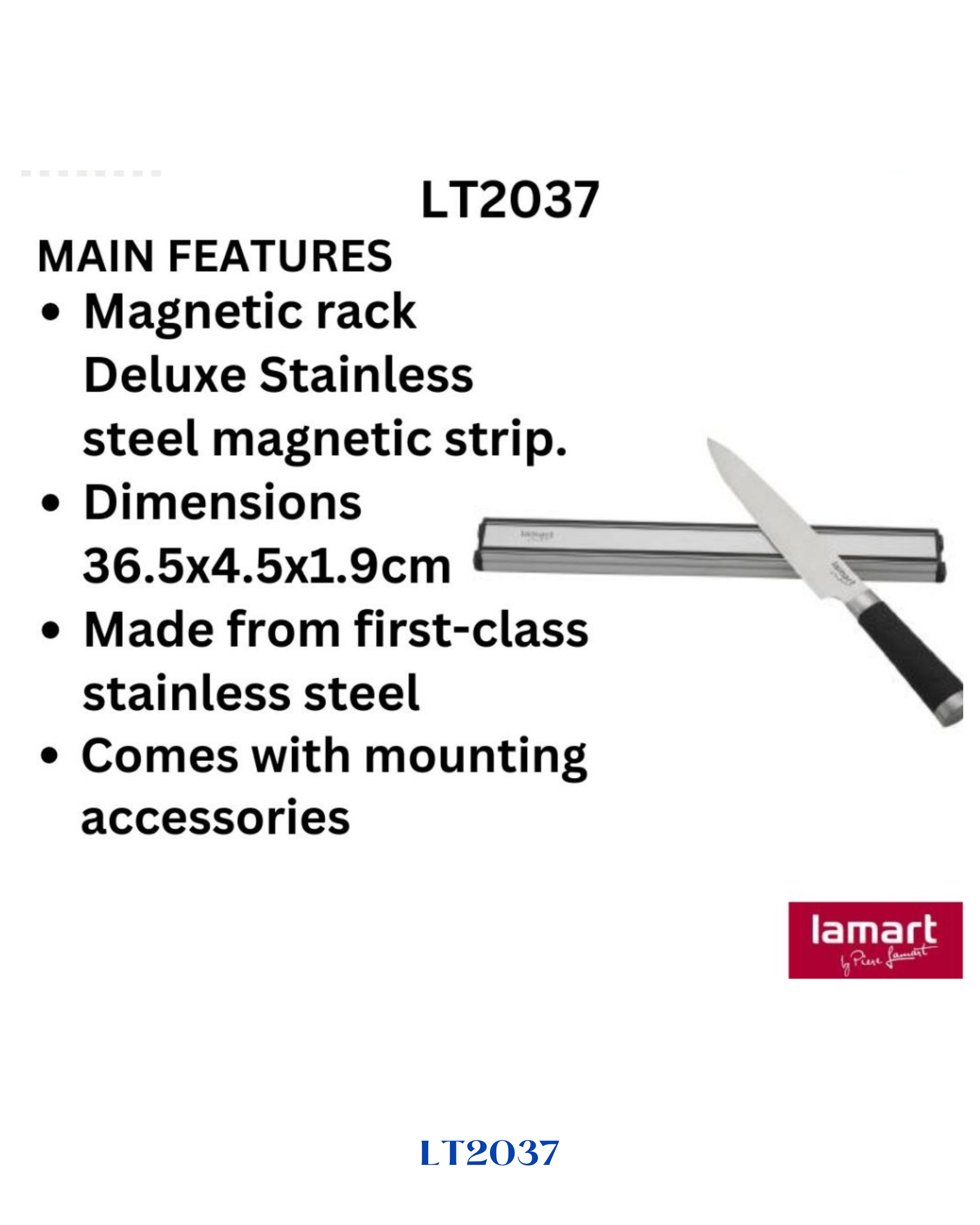 LAMART MAGNETIC KNIFE RACK DELUXE 36.5 CM
