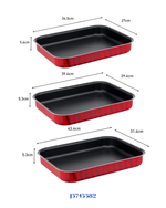 TEMPO FLAME 3-PIECE SET, OVEN DISHES 24X31CM 27X37CM 29X41CM